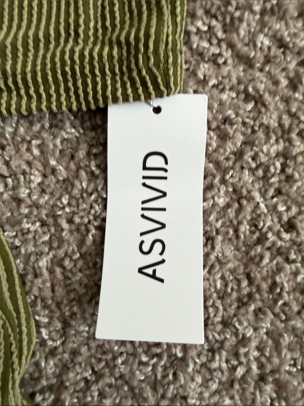 ASVIVID Olive Ribbed Two-Piece Lounge Set - Women's - Picture 2 of 2